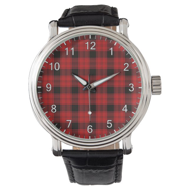 Relógio Clã Eterno Clã Ewing Tartan Xadrez Gift Watc (Frente)