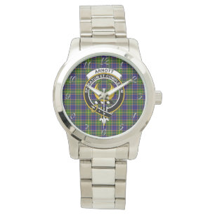 Relógio Clã Eterno Clan Arnott Tartan Xadrez Gift Wat