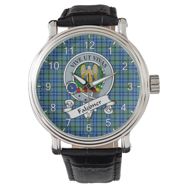 Relógio Clan Falconer Crachá Clan Eterno Tartan Watch (Frente)