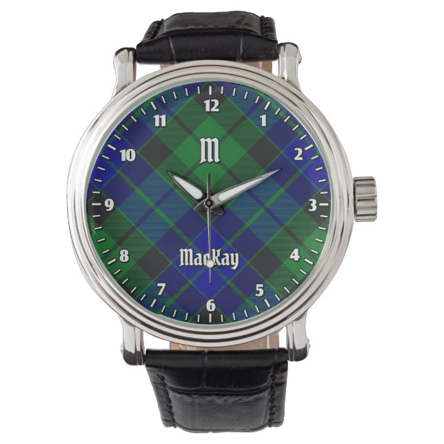 Relógio Clan MacKay Tartan (Frente)