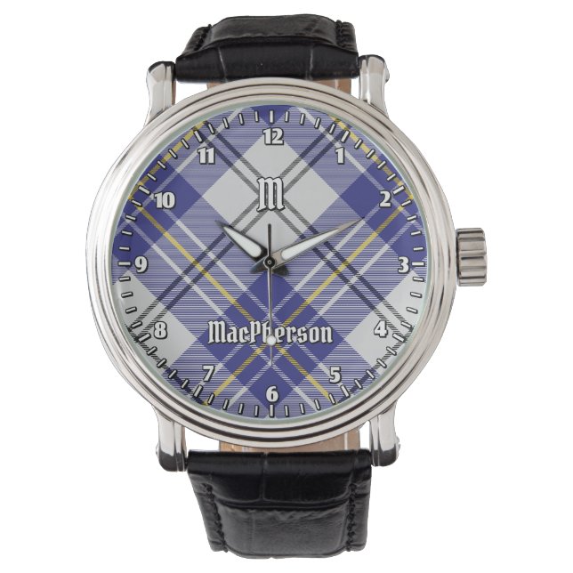 Relógio Clan MacPherson Blue Dress Tartan Watch (Frente)