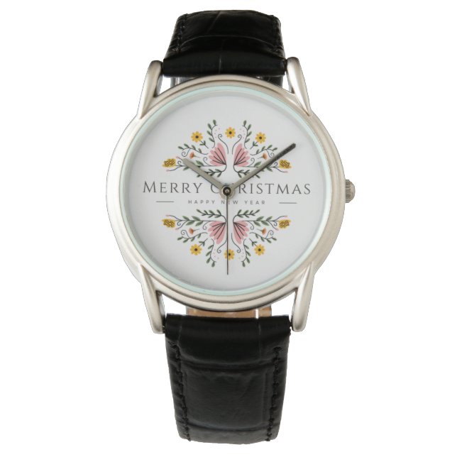 Relógio Classic Black Leather Watch (Frente)