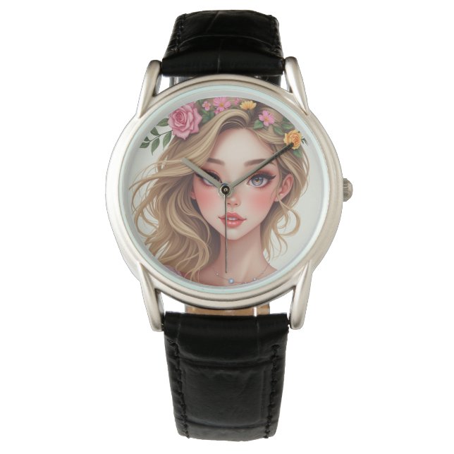 Relógio Classic Black Leather Watch (C.C) (Frente)