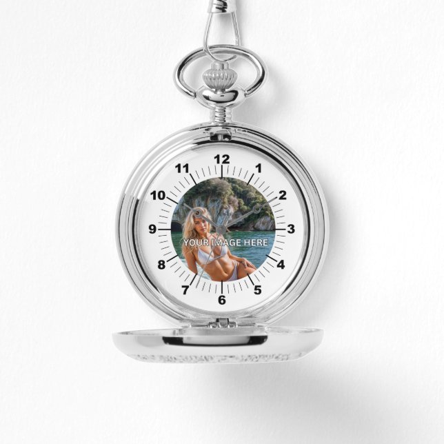 Relógio CLASSIC! 🕰️ Custom Silver Pocket Watch (Frente)