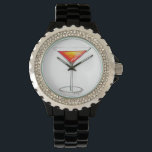 Relógio Classic NYC Cosmo Cosmopolitan Cocktail Watch<br><div class="desc">Veja uma ilustração original de um coquetel cosmopolita clássico.</div>