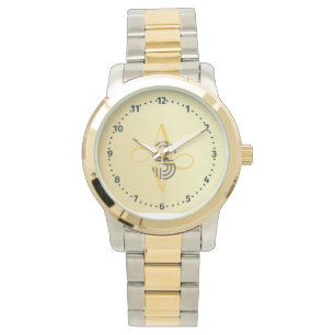 Relógio Clássico de Bracelete Dourado e Elegante masculino