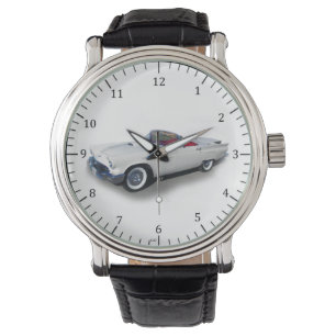 relógio clássico de carro de 1957 cinzas