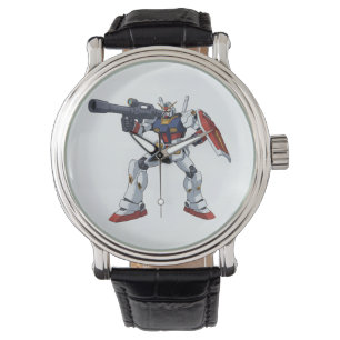 Relógio Clássico Ilustração do Mecha Anime RX-78-2 Gundam