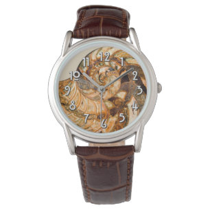 Relógio Cleoniceras Cleon Ammonite Fóssil