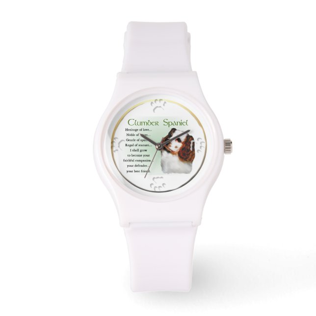 Relógio Clumber Spaniel Puppy (Frente)