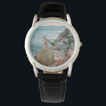 Relógio Coastline | Positano, Costa Amalfi, Itália<br><div class="desc">Esta incrível foto do Getty Images apresenta Positano,  Costa Amalfi,  Campânia,  Sorrento,  Itália. Vista da cidade e do litoral num pôr do sol de verão.</div>