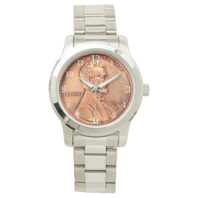 Relógio Cobre Abraham Lincoln penny, um centavo (Frente)