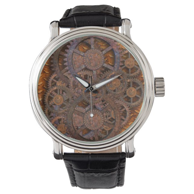 Relógio Cogs Rusty Steampunk (Frente)