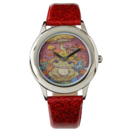 Relógio Cogumelos de Sapo de Cottagecore