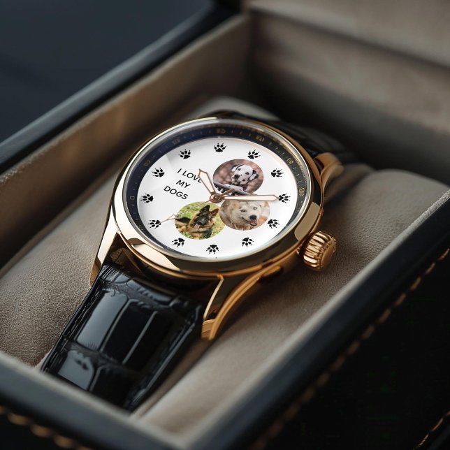 Relógio Colagem de 3 Fotos - Sobrecarga Personalizada (Inspiration mockup (not actual product))