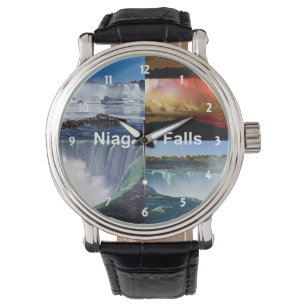 Relógio Colagem de Fotos de Niagara Falls em Nova York