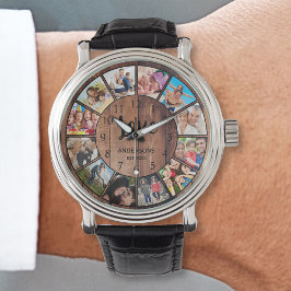 Relógio Colagem Fotográfica Personalizada da Família Madei