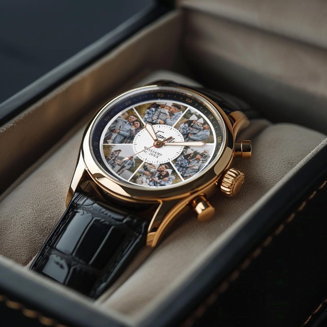 Relógio Colagem Personalizada de 6 Fotos (Inspiration mockup (not actual product))