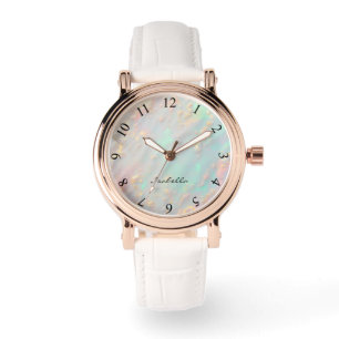 Relógio Coleção Luxo Dourado Tendência Rosa Bege Suave Ver