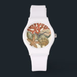 Relógio Coleção Sealife<br><div class="desc">Esta impressão de arte exibe imagens nítidas e vívidas com um alto grau de precisão de cores. Pegue sua coleção de sealife hoje neste impressão de vintage. É um belo recife de coral vermelho e uma adorável estrela vai excelente em qualquer produto.</div>