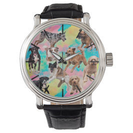 Relógio Colorful Dogs Wrist Watch – Fun Puppy Pet
