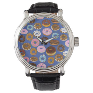 Relógio com Design Doughnut Azul