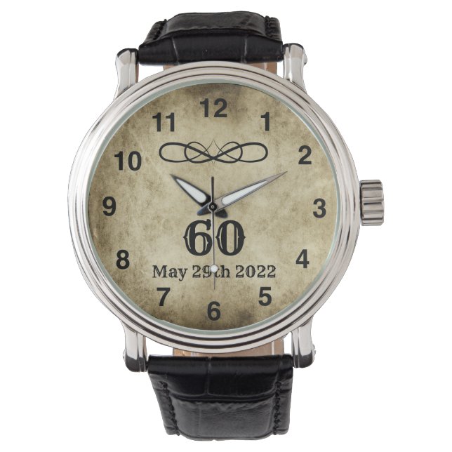 Relógio com Estilo Vintage 60TH (Frente)