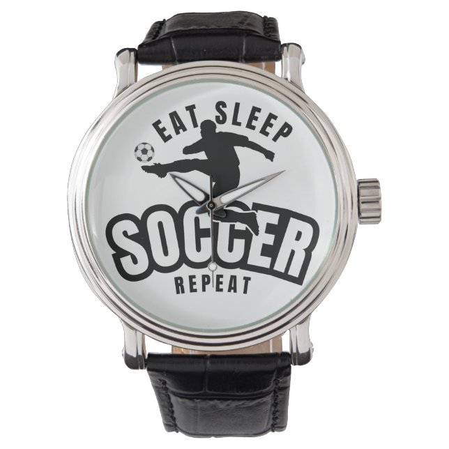Relógio comer dormir futebol repetir  (Frente)