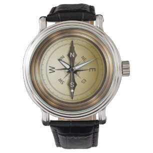 Relógio Compass Dourado