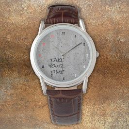 Relógio Concreto moderno, preto, branco, vermelho