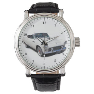 relógio convertível branco de 1955