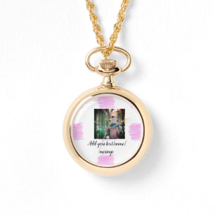 Relógio Cor d'água rosa púrpura pai filho pai adicionar im