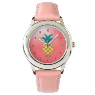Relógio Cor de rosa do abacaxi