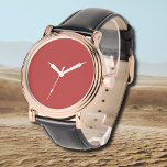Relógio Cor Sólida do Firebrick | Clássico | Elegante<br><div class="desc">Cor Sólida do Firebrick | Clássico | Elegante | Evolução | NA MODA | Presente</div>
