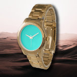 Relógio Cor Sólida Neon Turquoise | Clássico<br><div class="desc">Neon Turquoise - Apresentando a atração do eterno de Cor Sólida: uma mistura cativante de forma clássica e simplicidade elegante. Esta design é uma celebração do poder e beleza encontrados em um solteiro, uma matiz impressionante. Exustante a sofisticação, o design a cores sólidas abraça a essência do minimalismo, fazer-a uma...</div>