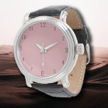Relógio Cor Sólida Rosa-Rosa Rosa | Clássico | Elegante<br><div class="desc">Cor Sólida Rosa-Rosa Rosa | Más Rosa | Clássico | Elegante | Evolução | NA MODA | Design profissional</div>