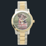 Relógio Coração Bonita Te Ama Foto De Dia de as mães Mãe<br><div class="desc">Cute Heart Love You Mãe Dia de as mães Photo Watch eWatch apresenta sua foto favorita com o texto "(love Heart) you Mãe" em um roteiro branco moderno com seus nomes abaixo. Personalize editando o texto na caixa de texto fornecida e adicionando sua própria imagem. Perfeito para o Natal, aniversário...</div>