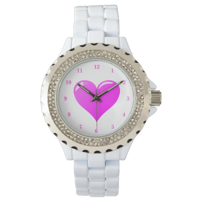 Relógio Coração Roxo - Amor (Frente)