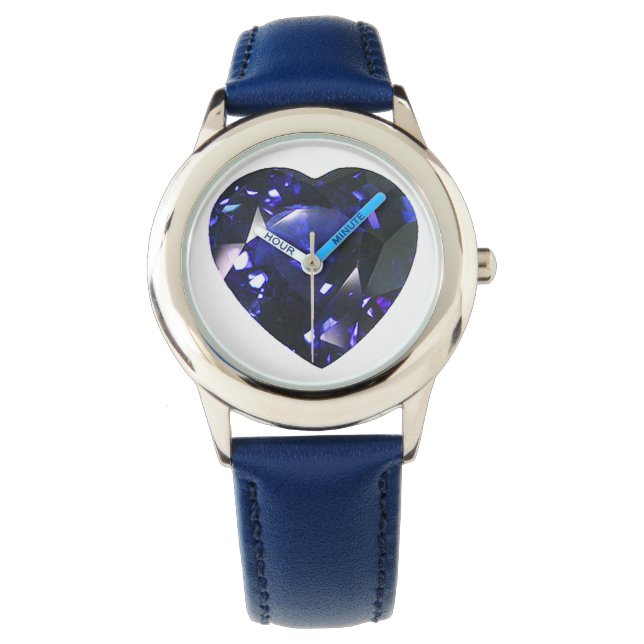 Relógio Coração - Sapphire Azul (Frente)