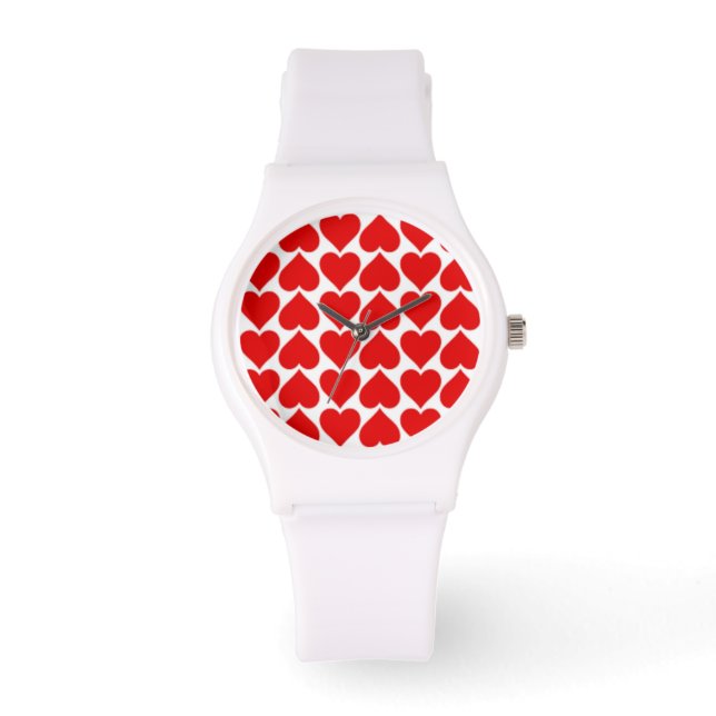 RELÓGIO CORAÇÕES DE AMOR VERMELHO (Frente)