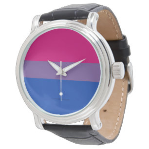 Relógio Cores da bandeira do orgulho bissexual SlipperyJoe