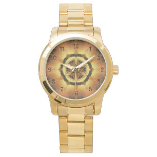 Relógio Cores Tuscanas ~ Dourado, Russet, Branco 74