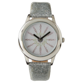 Relógio - Corrente de cobre e miçangas de vidro