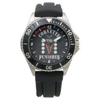 Relógio Corvette V8 Punisher Black/Blue Watch