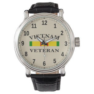 Relógio Couro Preto Personalizado (Vietnã)