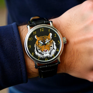 Relógio Covil masculino com um tigre
