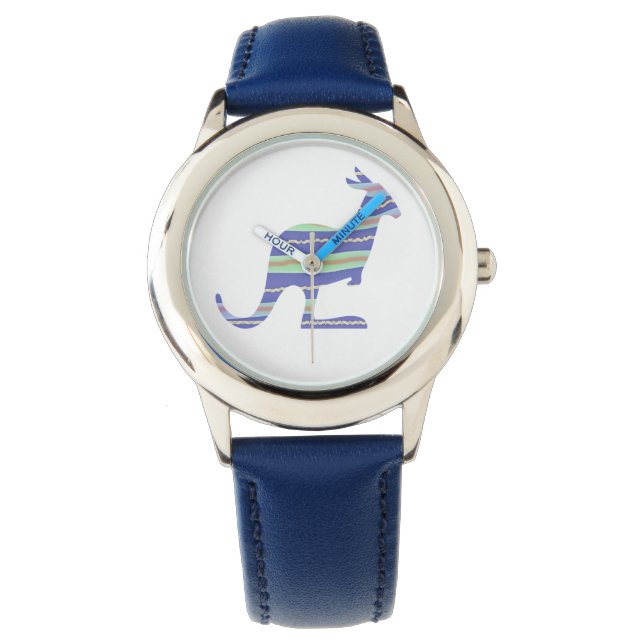 Relógio Crianças Blue Strike Kangaroo Wrist Watch (Frente)