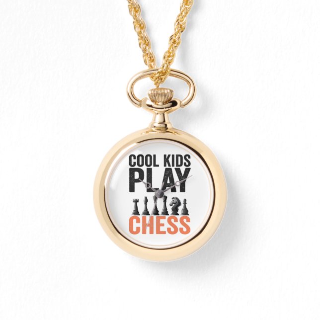 Relógio Crianças legal jogam xadrez engraçados Conselhos d (Frente)