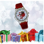 Relógio Crianças Papais noeis eWatch Natal<br><div class="desc">Os miúdos da tua vida adorarão este relógio brilhante vermelho com Papais noeis e o saco de brinquedos para as férias!</div>