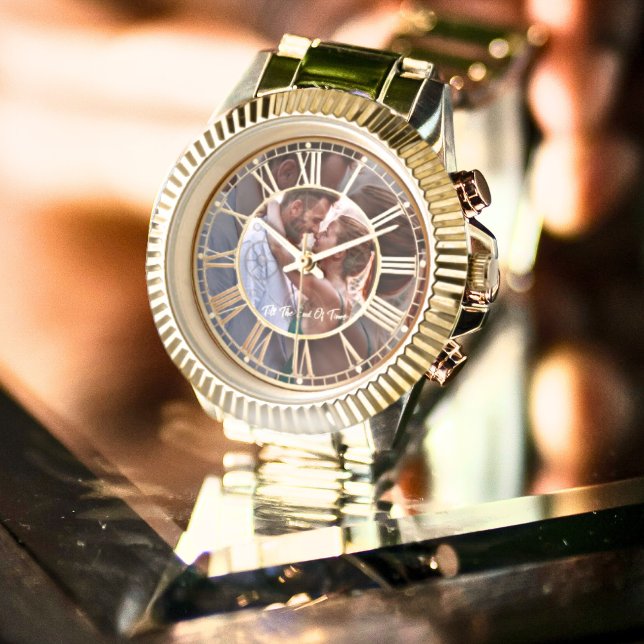 Relógio Crie o seu presente moderno e elegante (Criador carregado)